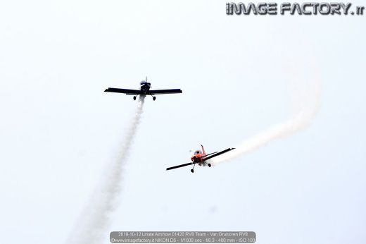 2019-10-12 Linate Airshow 01420 RV8 Team - Van Grunsven RV8
